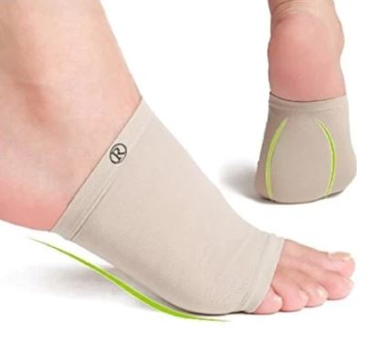 Unisex gel voetboogkussen voor optimale voetondersteuning en pijnverlichting bij platvoeten en hielspoor.