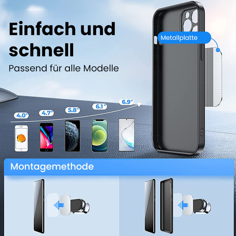 SANDSBERGORIGINALS universele magnetische telefoonhouder grijs/zilver voor auto navigatie.