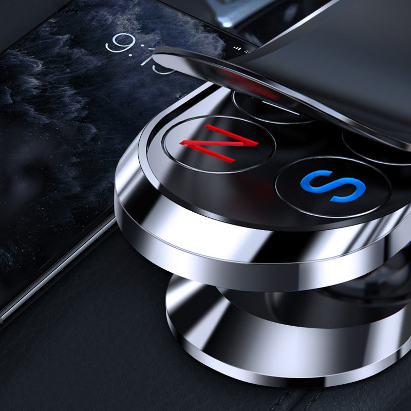 Auto telefoonhouder magnetisch, universeel smartphone accessoire, grijs & zilver, stevig.