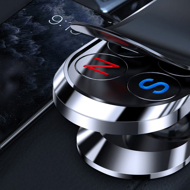 Auto telefoonhouder magnetisch, universeel smartphone accessoire, grijs & zilver, stevig.