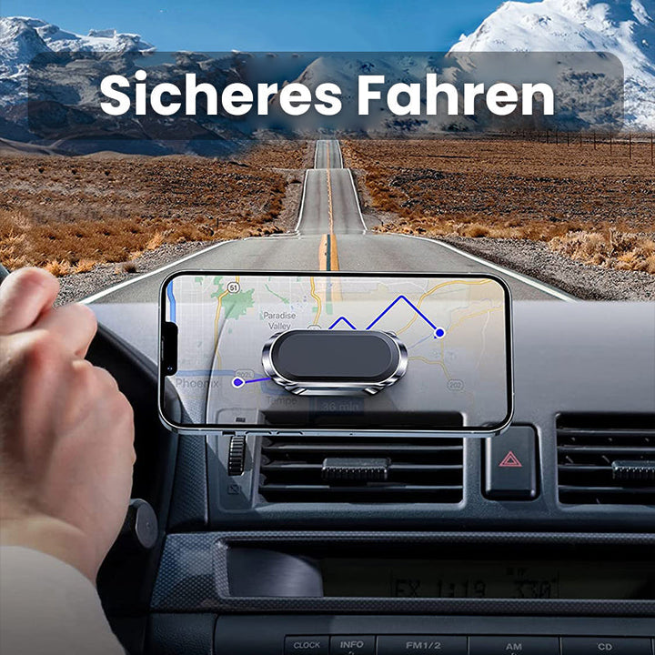 Sterke magnetische telefoonhouder voor auto, veilige bevestiging van smartphone voor navigatie.