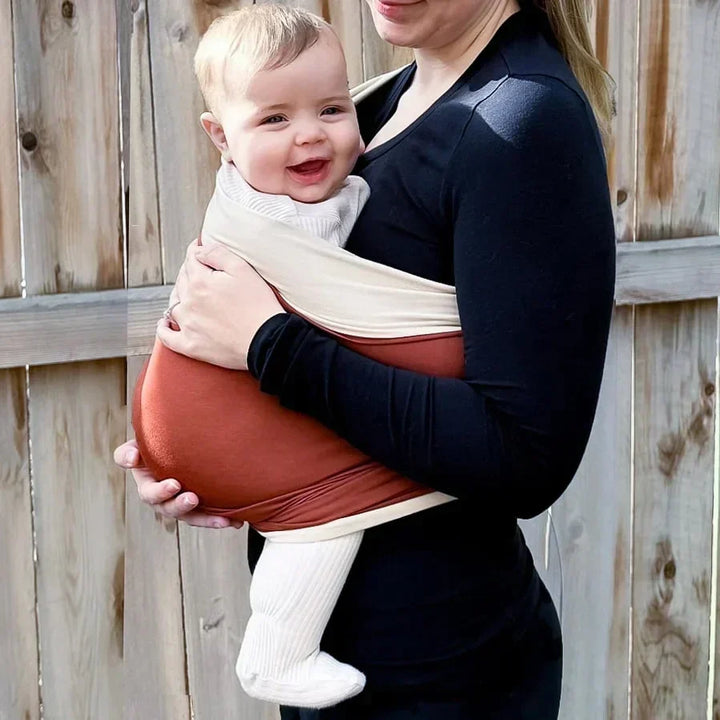 Ergonomische unisex baby draagdoek/draagzak van biologisch katoen. Comfort & veiligheid voor je baby, handsfree ouderschap.
