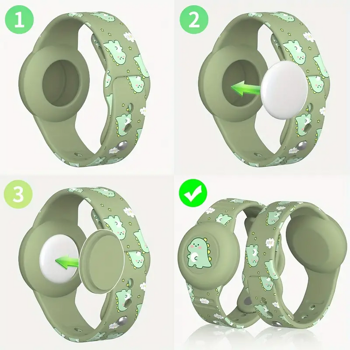 Veiligheid voorop met DinoTrack kinderarmband: GPS tracker in duurzaam siliconen, perfect voor jonge avonturiers.