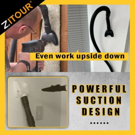 Efficiënte handsfree stofafzuiger, eenvoudig te bevestigen op boormachines. Zorgt voor stofvrij boren en minimale schoonmaaktijd.