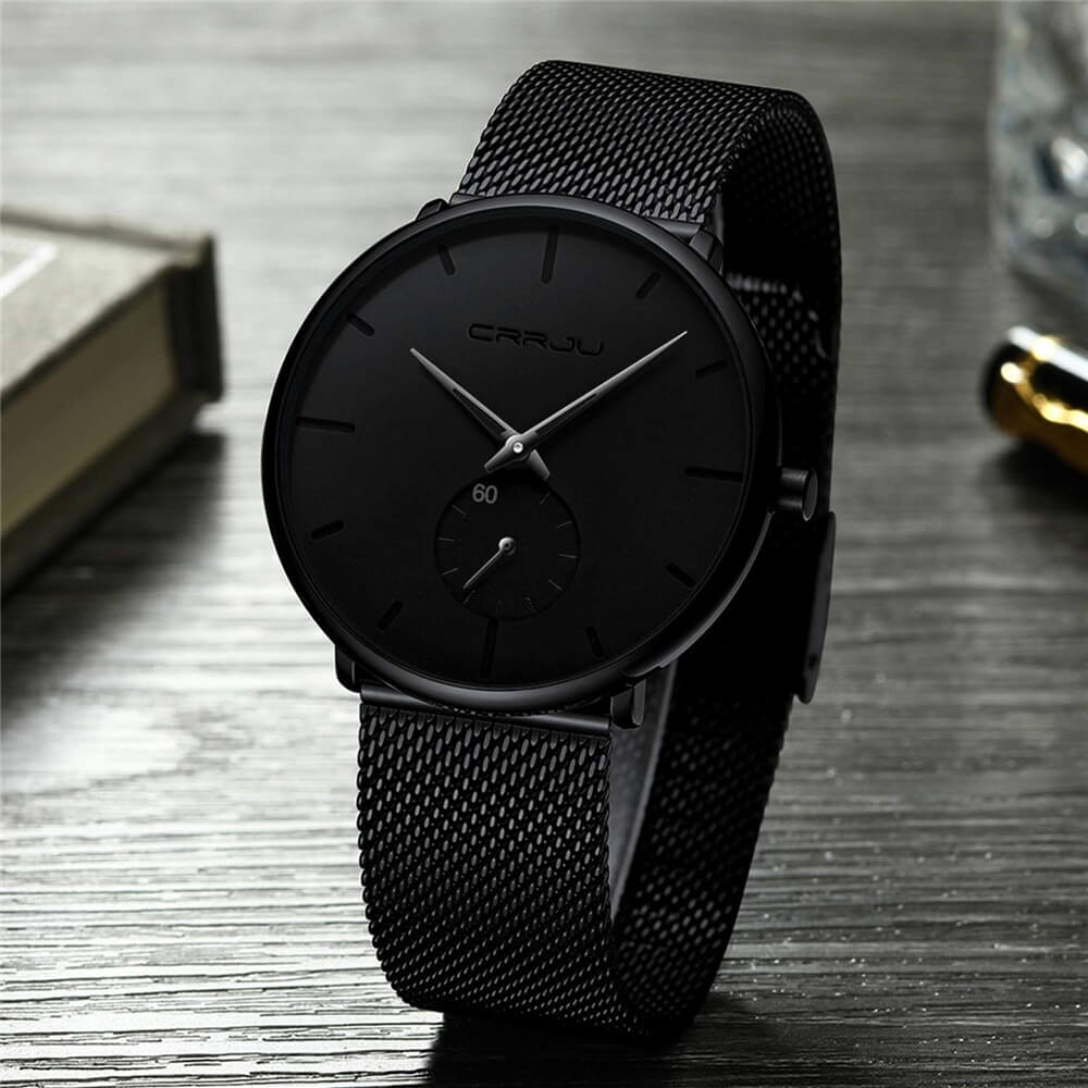 Waterdicht luxe herenhorloge, minimalistisch quartz uurwerk, tijdloos geschenk voor hem.