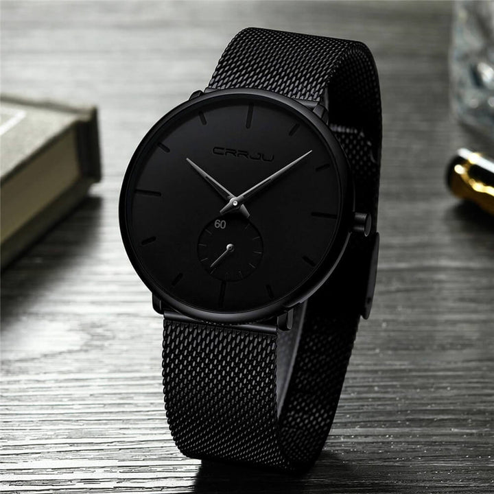 Waterdicht luxe herenhorloge, minimalistisch quartz uurwerk, tijdloos geschenk voor hem.
