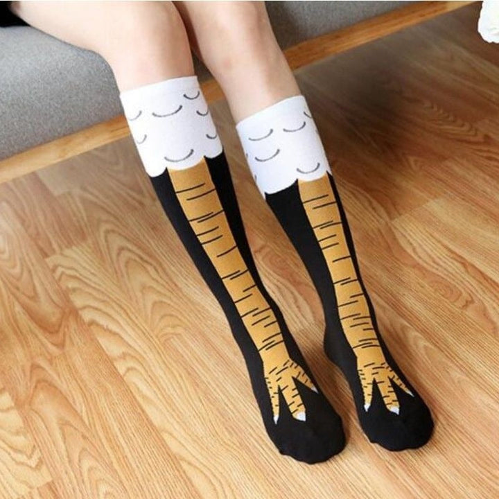 Hilarische unisex kippenpoten sokken, perfect voor een grappig cadeau.