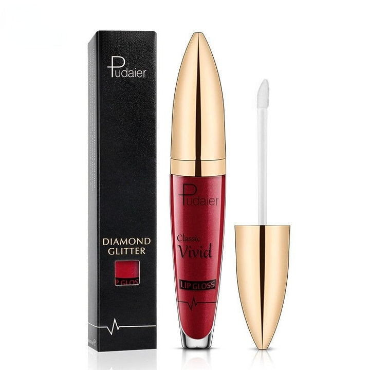 Langhoudende SparklingGloss glitter lipgloss, creëert diepe glans en shimmer voor dameslippen.