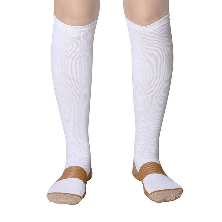 Comfort sokken: compressiesokken voor reizen, verminderen beenpijn en verbeteren bloedsomloop.