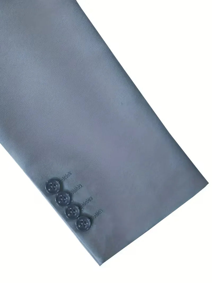 Zakelijk heren pak, driedelig en slim fit, een veelzijdige keuze voor elke formele setting.