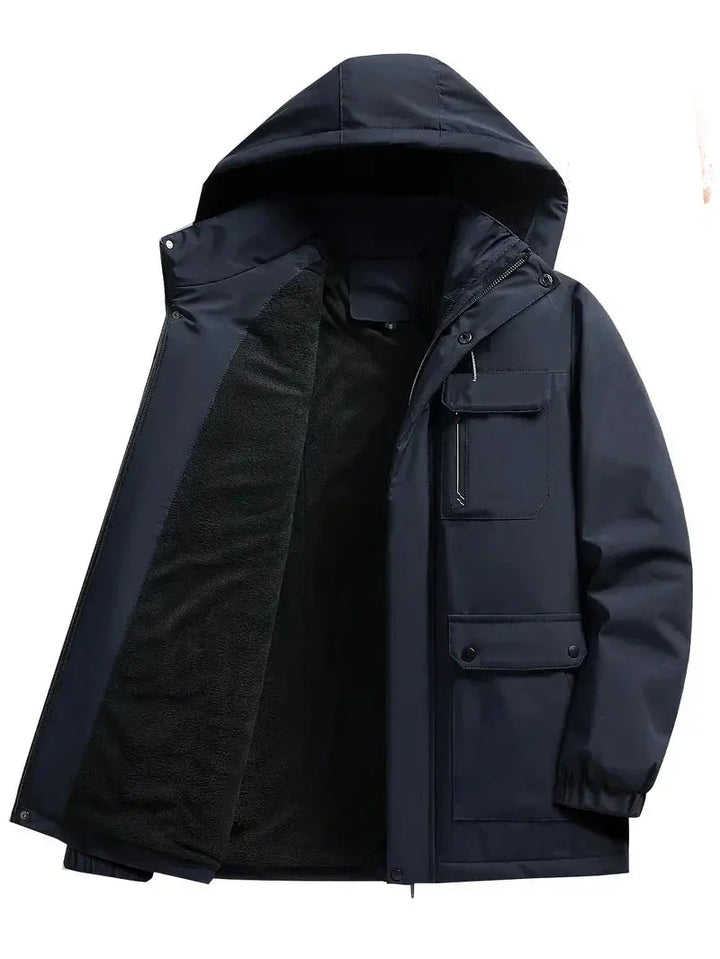 Waterdichte heren winterjas, warme parka in regular fit, ideaal voor buiten.