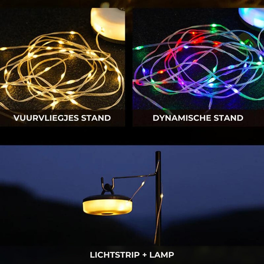 Flexibele LED tuinverlichting, waterdicht en draagbaar, ideaal voor sfeervolle avonden en decoratie.