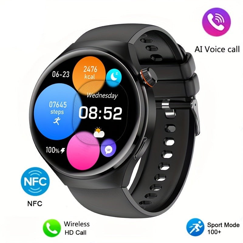 Orion heren NFC smartwatch met GPS, bellen, fitness tracking, IP68. Stijlvol digitaal horloge.