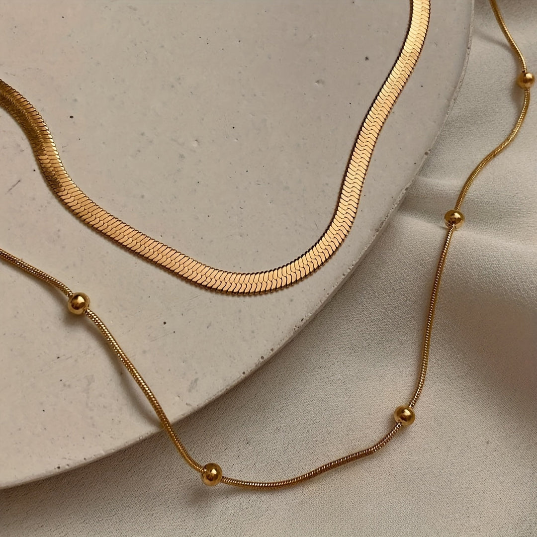 Luxe multilaag ketting voor dames, een veelzijdig sieraad met elegant en tijdloos design. Perfect voor dagelijks comfort.