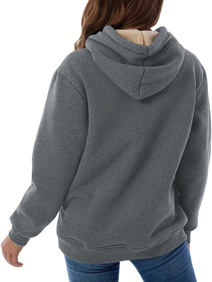 Ultiem comfortabele dames hoodie Sanne, zachte warme trui. Ideaal voor de koude dagen. Stijlvolle dameskleding.