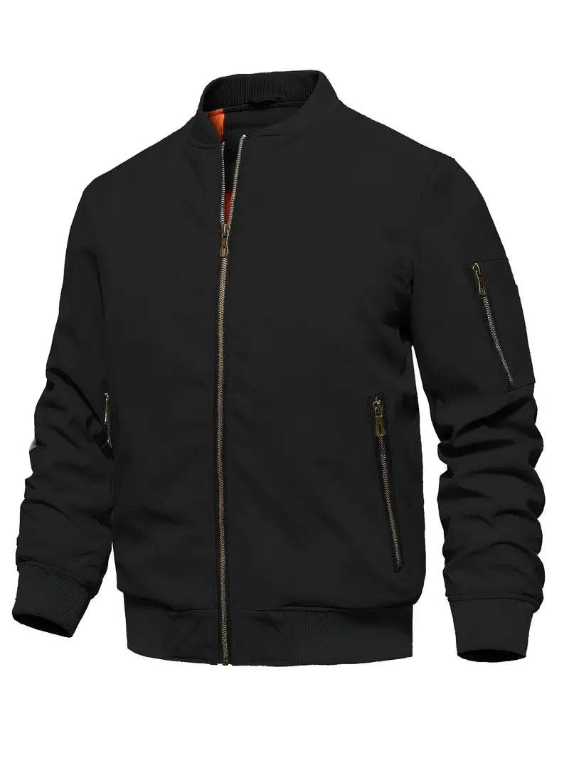 Klassieke lichtgrijze heren tussenjas, stijlvol en comfortabel voor mannen. Perfecte bovenkleding.