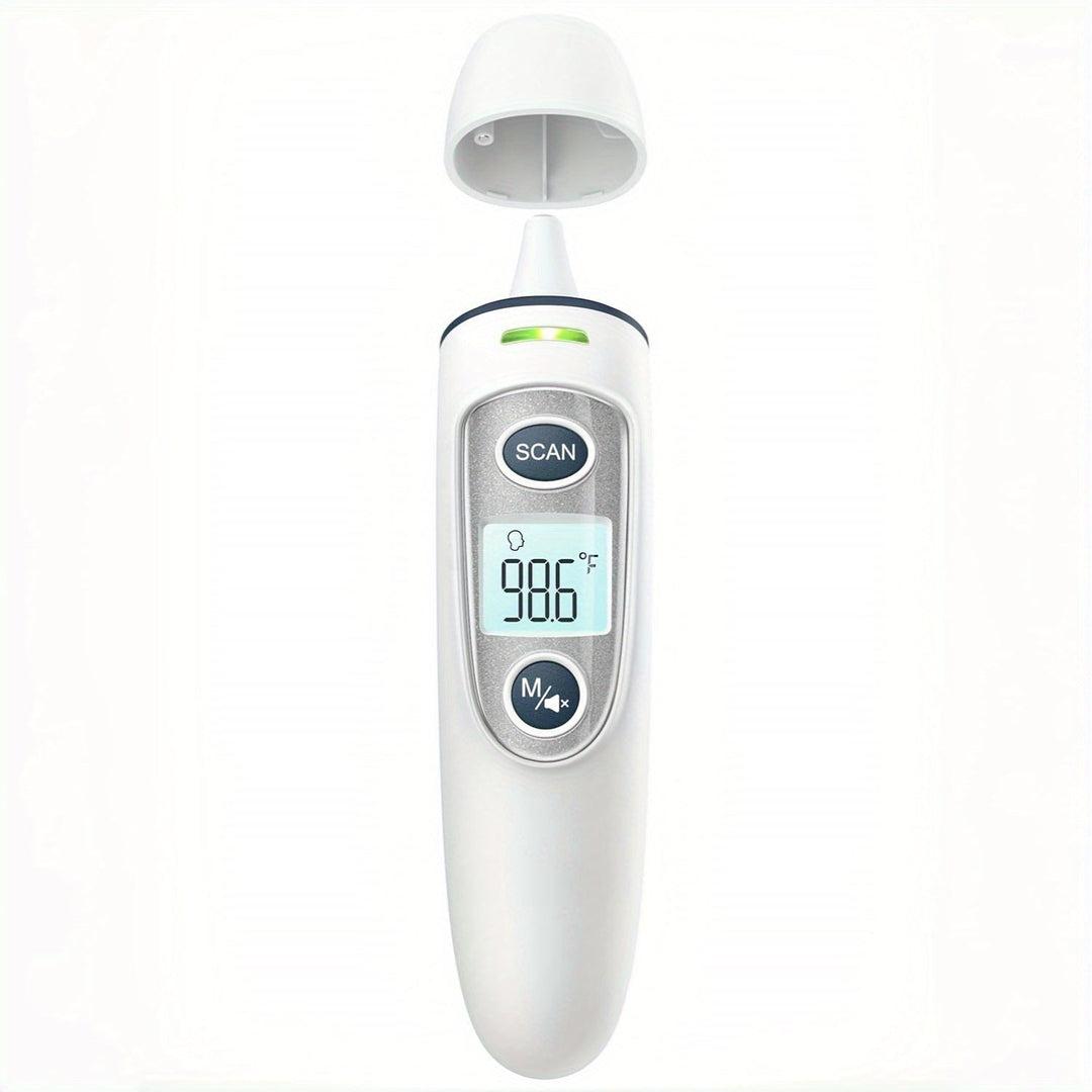 Veilige digitale baby thermometer, geschikt voor voorhoofd & oor. Snelle temperatuurmeting voor het hele gezin.