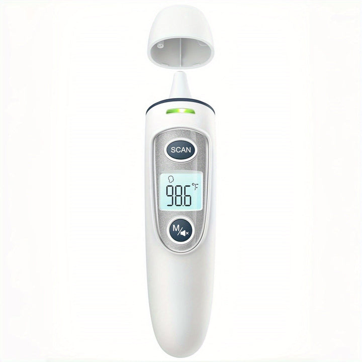 Veilige digitale baby thermometer, geschikt voor voorhoofd & oor. Snelle temperatuurmeting voor het hele gezin.