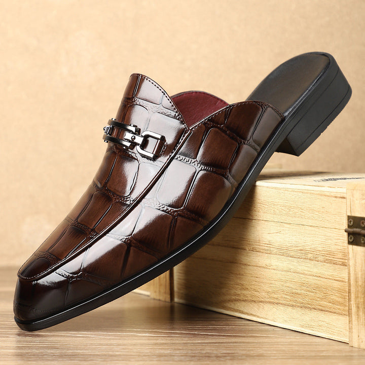 Stijlvolle heren instappers met hak, moderne mocassins die comfort combineren met een chique uitstraling.