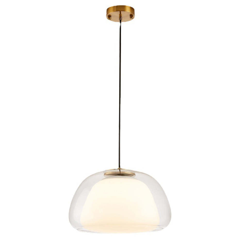 Glazen kap hanglamp, jelly vorm, perfect voor een minimalistisch of modern interieur.