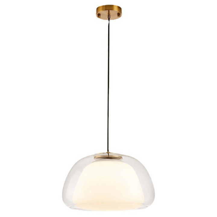 Glazen kap hanglamp, jelly vorm, perfect voor een minimalistisch of modern interieur.