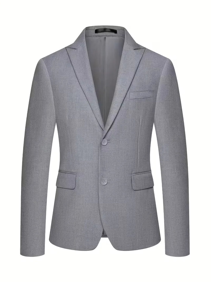 Klassiek driestukspak heren, slim fit, modern jasje met gilet en bijpassende pantalon.