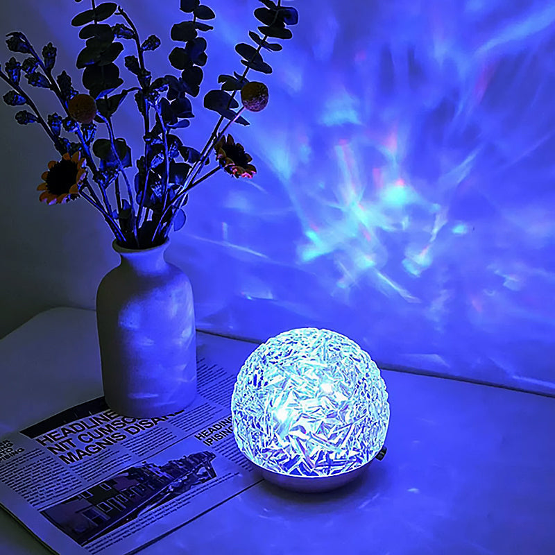 Oceaangolf projectorlamp: rustgevend LED sfeerlicht voor slaapkamer ontspanning. USB-aansluiting.