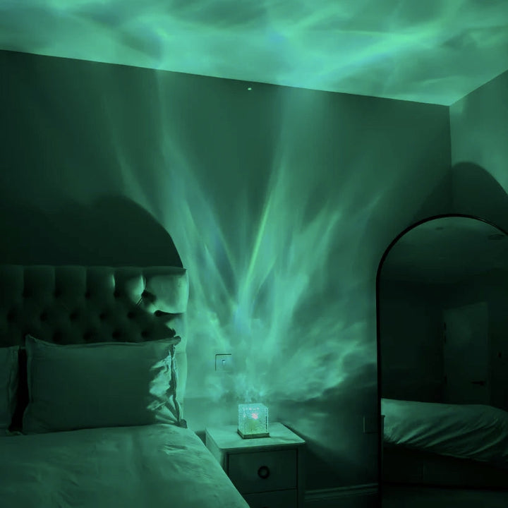 Rustgevende oceaangolf projectorlamp met LED verlichting voor slaapkamer decoratie en ontspanning. USB-lamp.
