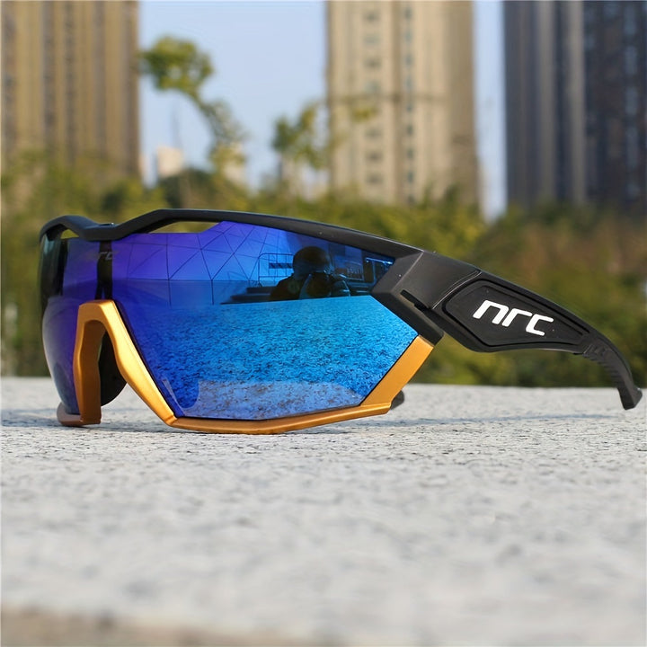 Winddichte fietsbril met 3 lenzen voor optimale bescherming. Unisex model, perfect voor fietsen en buitensport.