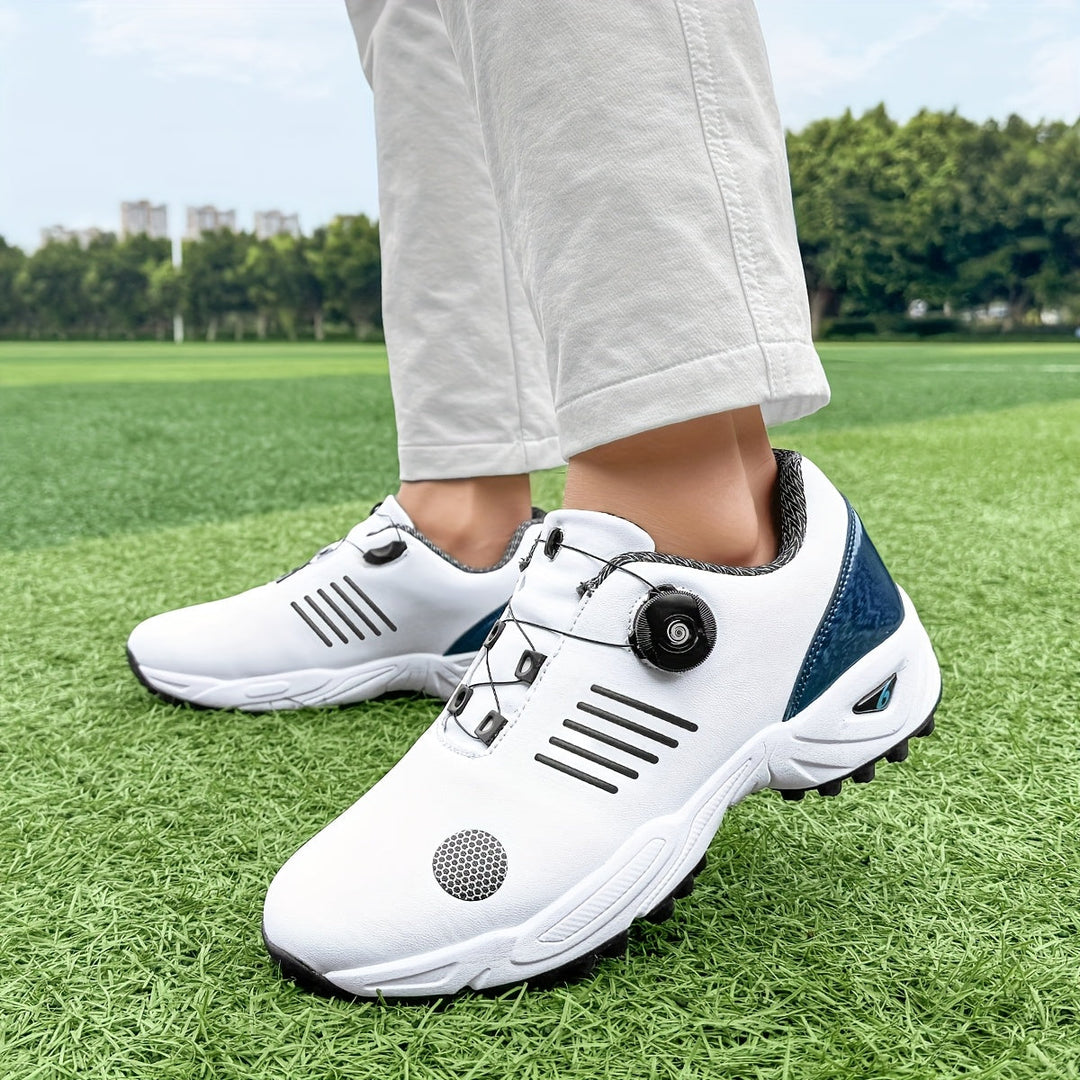 Comfortabele heren golfschoenen met ademend bovenwerk en snelle draaisluiting.