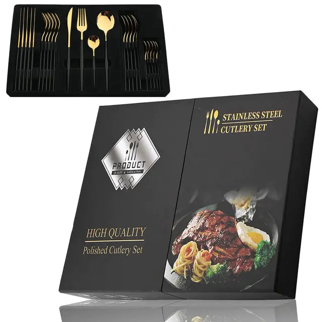 Luxe 24-delige RVS bestekset van Aurinox voor een stijlvolle eettafel, glanzend zilver.