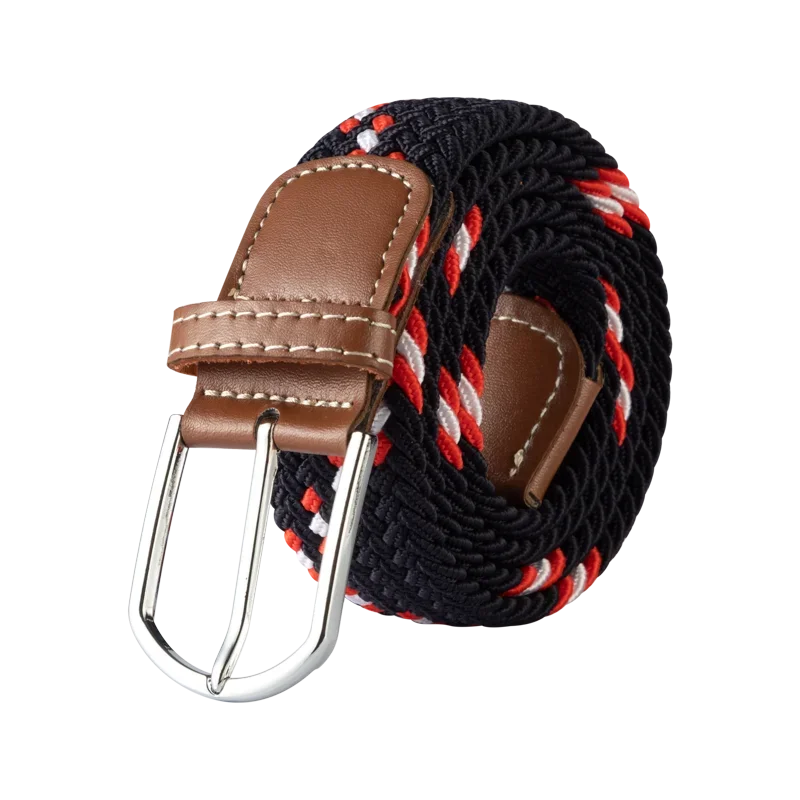 Flexibele bruine stretchriem van imitatieleer, ideaal voor heren en dames.
