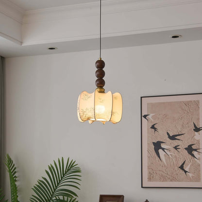 Hanglamp met Glas - Hout & Metaal