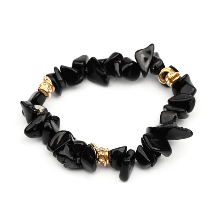 Stijlvolle dames natuursteen armband Celine, handgemaakt en verstelbaar.