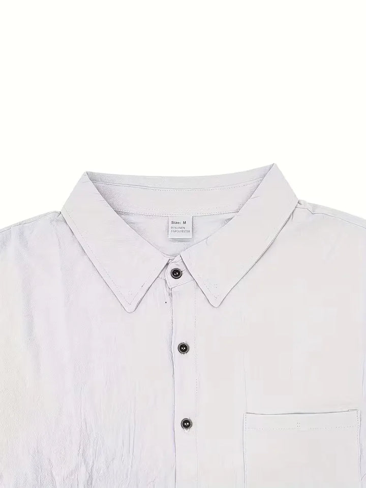 Casual heren linnen overhemd, regular fit, perfect voor dagelijks comfort.