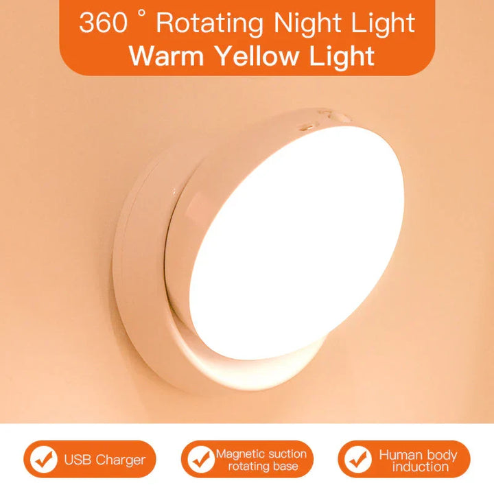 Automatische LED nachtlamp met ingebouwde bewegingssensor. Perfect voor donkere gangen of kasten.