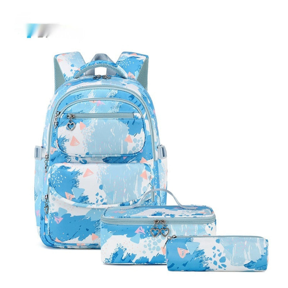 Trendy camouflage jeugd schoolrugzakset. Inclusief rugzak, lunchtas en etui voor studenten.