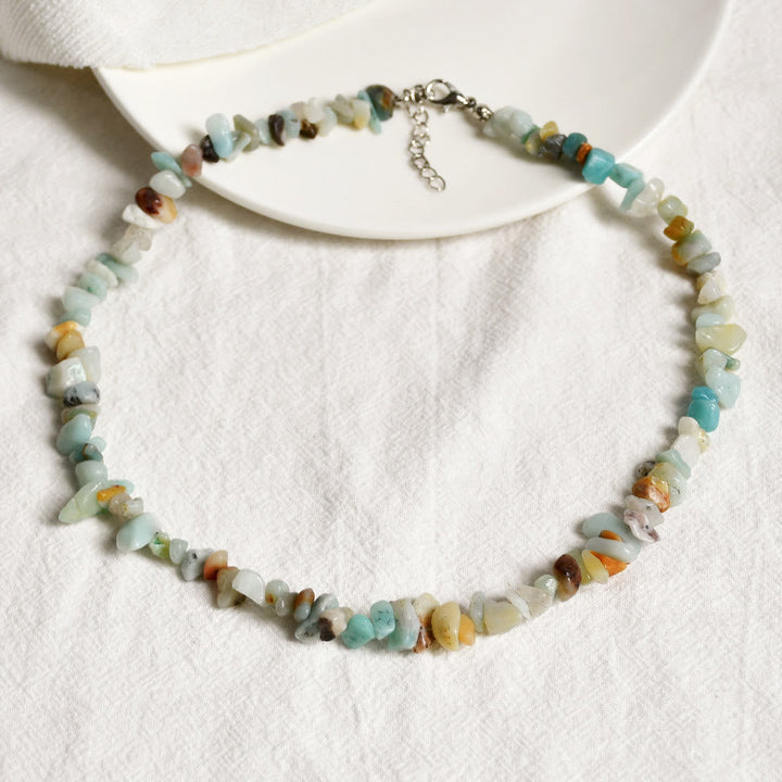 Mode ketting Lina voor dames, gepolijste edelsteen halsketting, spirituele sieraden.