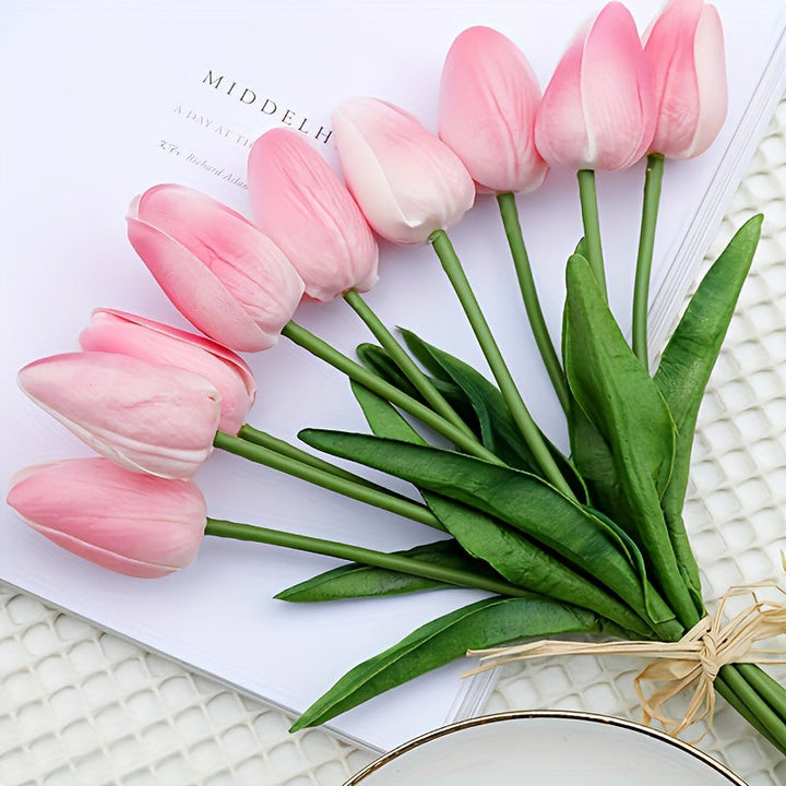 Onderhoudsvrije kunsttulpen set (10 stuks), prachtig cadeau voor liefhebbers van interieur & stijlvolle decoratie.
