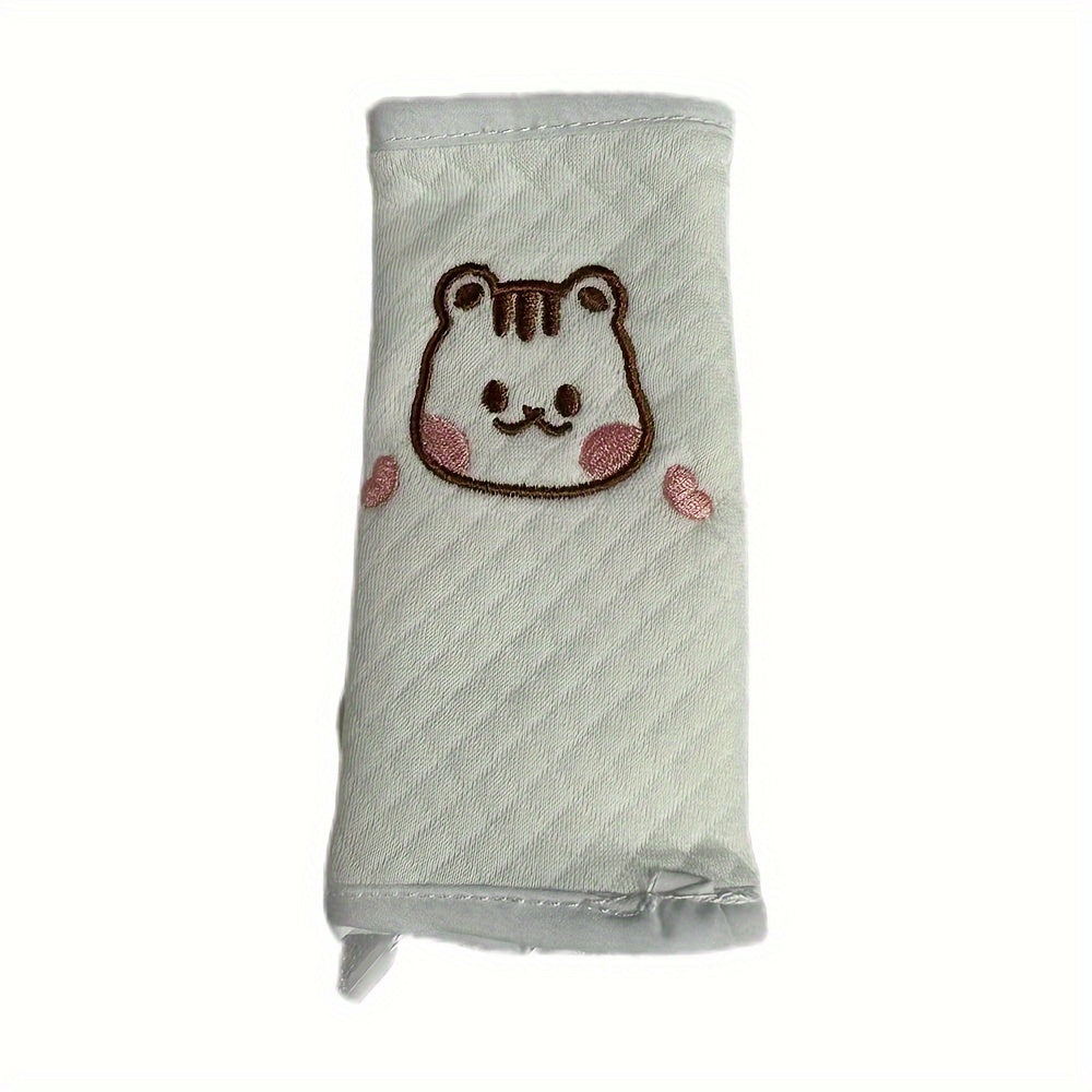 Pluizige kinder schouderpads met schattig dierenpatroon, verhoogt het zitcomfort voor uw kind in elke riem.