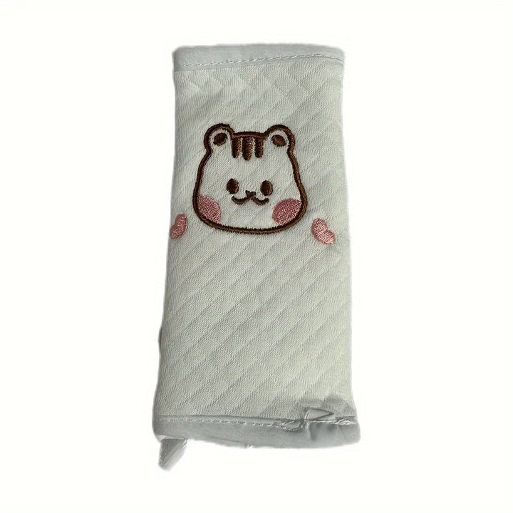 Pluizige kinder schouderpads met schattig dierenpatroon, verhoogt het zitcomfort voor uw kind in elke riem.