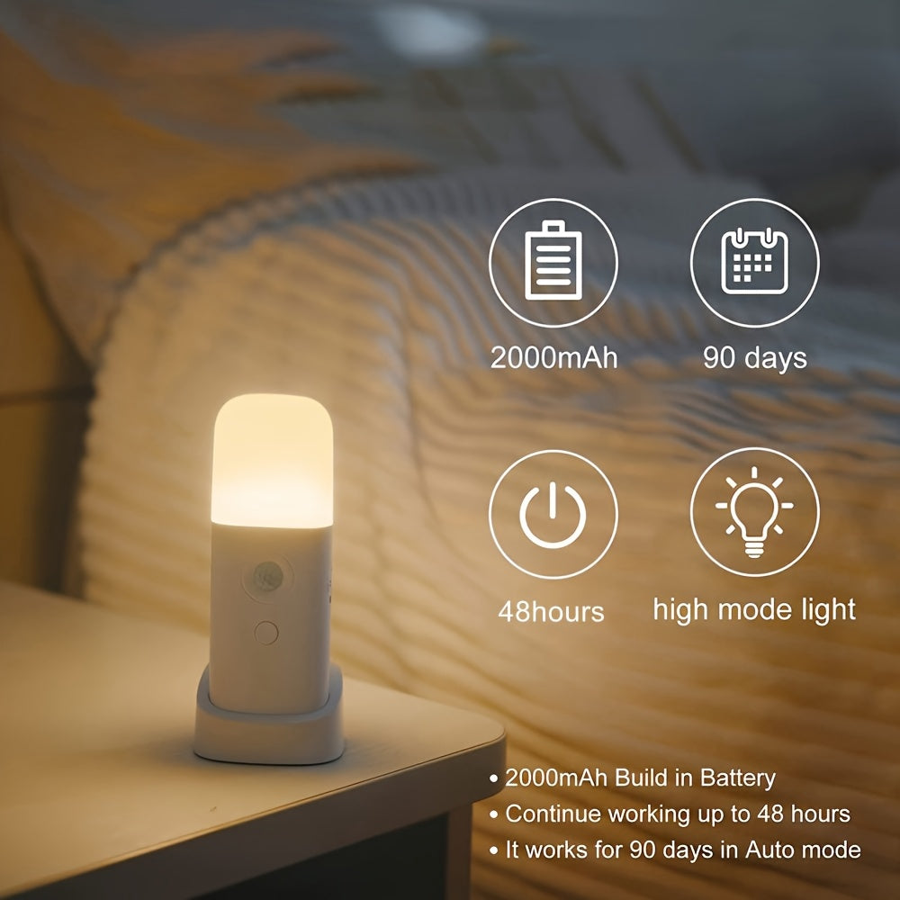 Dimbaar LED nachtlampje met warm of koel wit licht. Perfecte sfeerverlichting met bewegingssensor.