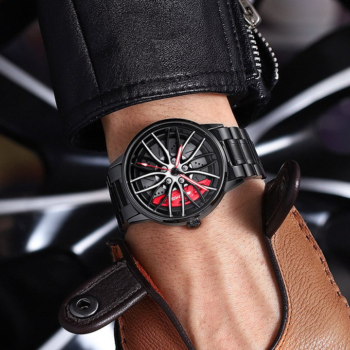 Uniek RaceVision herenhorloge; een waterbestendig accessoire met sportief racewagen design.