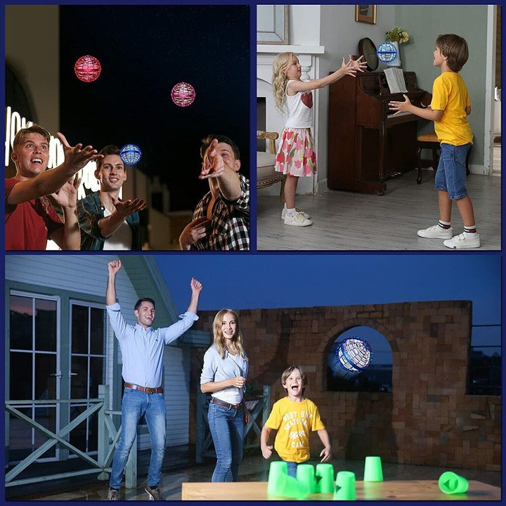 Compacte, handgestuurde mini-drone met ingebouwde sensoren en heldere LED-verlichting. Veilig kinderspeelgoed.