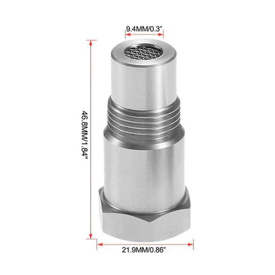Roestvrij stalen M18x1.5 sensor adapter voor auto's, lost motorstoringslampje op. Essentieel auto-onderdeel.