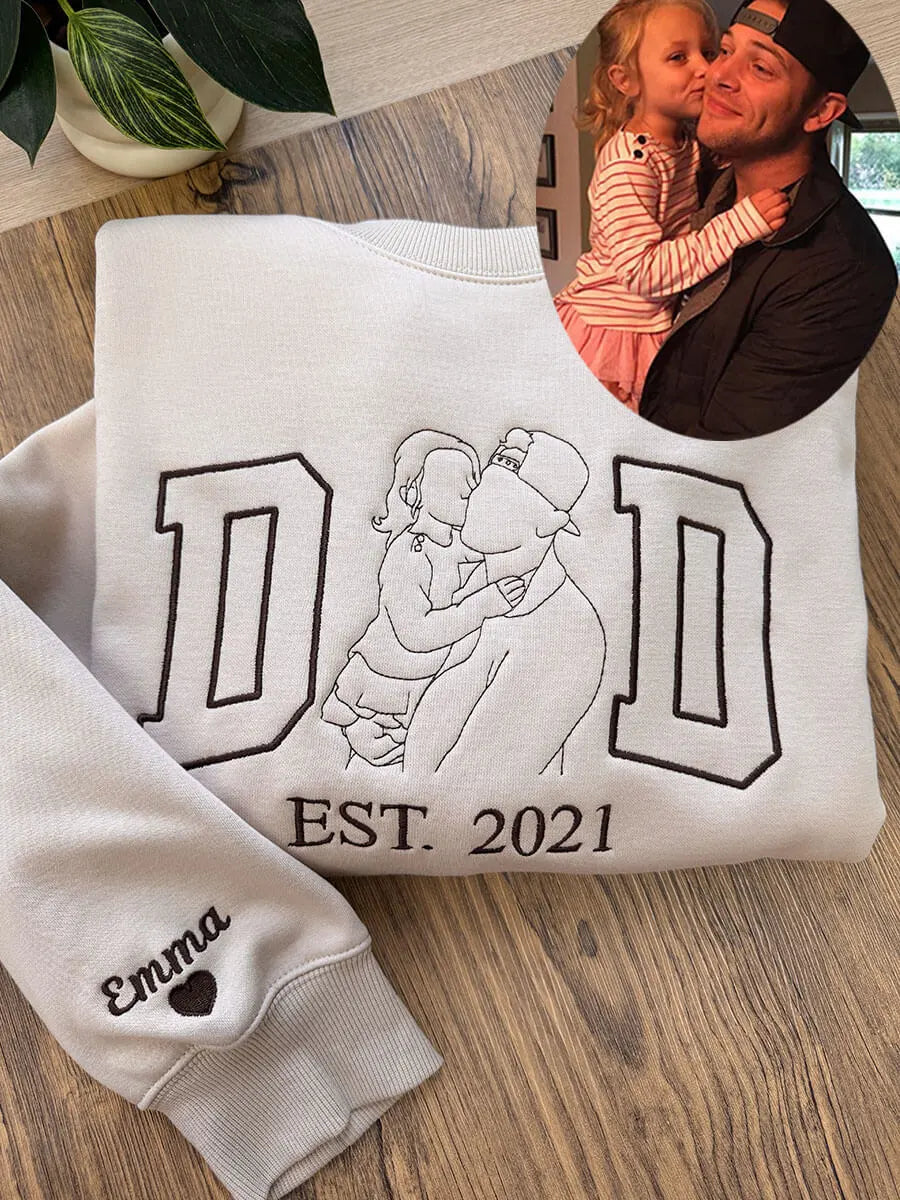 Heren hoodie met persoonlijke borduring, perfect als uniek familiecadeau of persoonlijk aandenken.