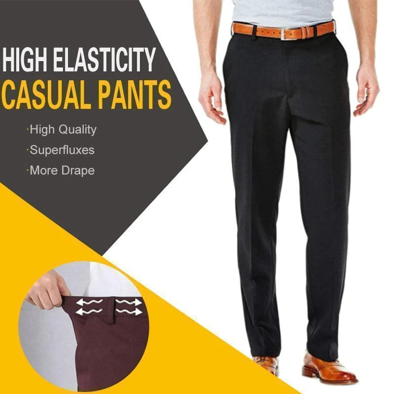 Blauwe heren stretch pantalon Jones. Comfortabele pasvorm, ideaal voor kantoor of smart casual gelegenheden.