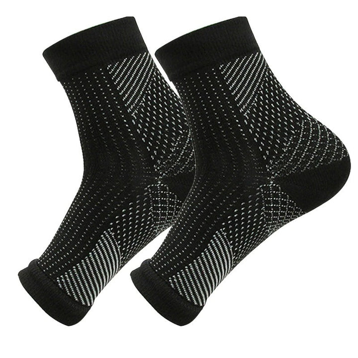 Comfortabele compressiesokken van ademend materiaal, ideaal voor welzijn en dagelijkse ondersteuning.