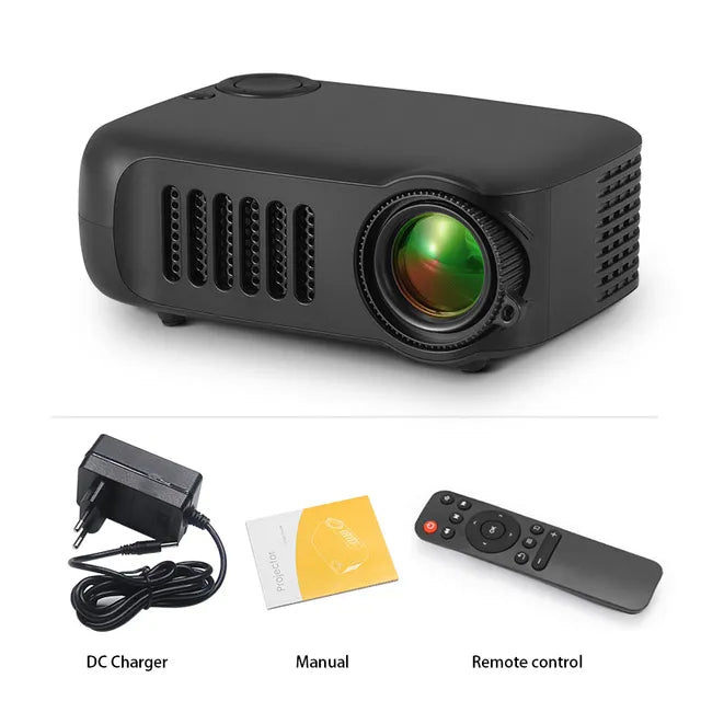 Innovatieve mini projector gadget voor entertainment onderweg; geniet van films en gaming buiten huis.