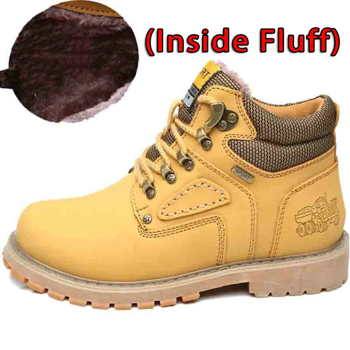 Waterdichte heren retro wintersneakers in het zwart, met warme voering voor optimale bescherming tegen kou.